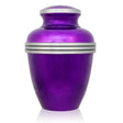 Dark Purple Banded Cremation Urn