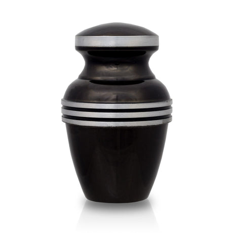 Dark Slate Banded Cremation Urn - Keepsake