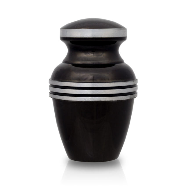 Dark Slate Banded Cremation Urn - Keepsake