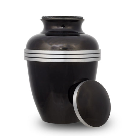 Dark Slate Banded Cremation Urn