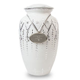 Garland Drop Cremation Urn - White