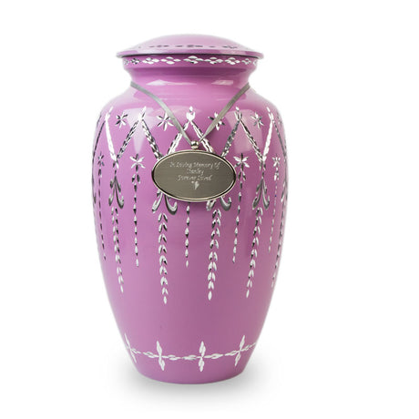 Garland Drop Cremation Urn - Purple