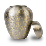 Paws of Love Pet Urn - Pewter and Bronze