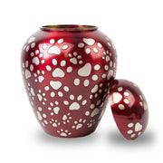 Paws of Love Pet Urn - Red