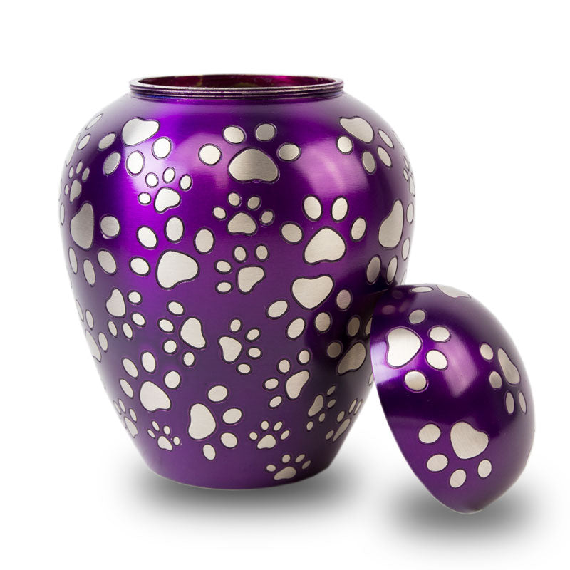 Paws of Love Pet Urn - Purple