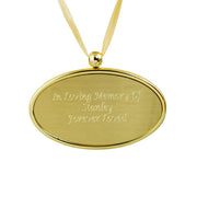 Gold Oval Pendant with Engraving