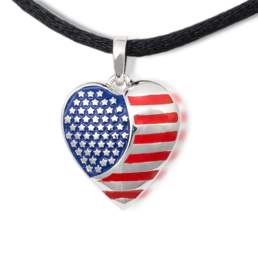 American Flag Cremation Pendant