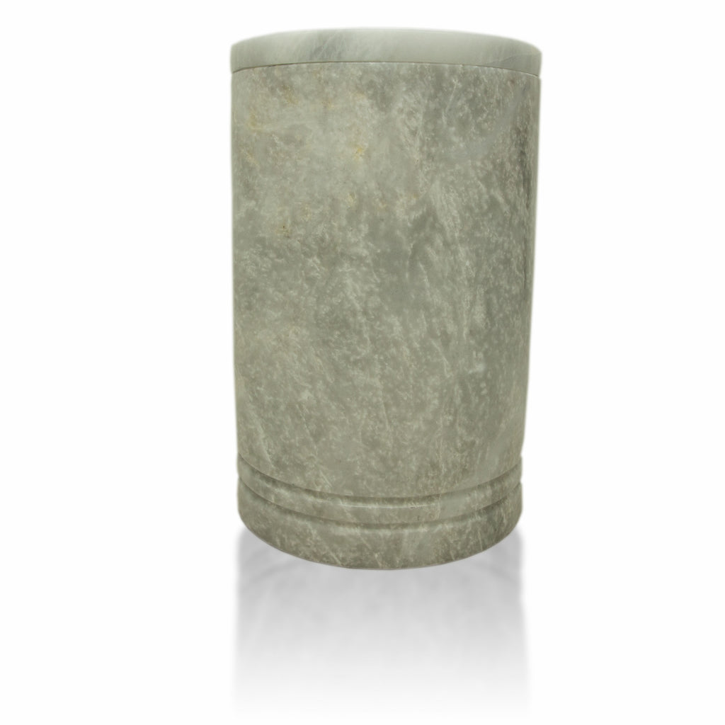 Tuscan Pearl Genuine Marble Cremation Urn - Hand Carved