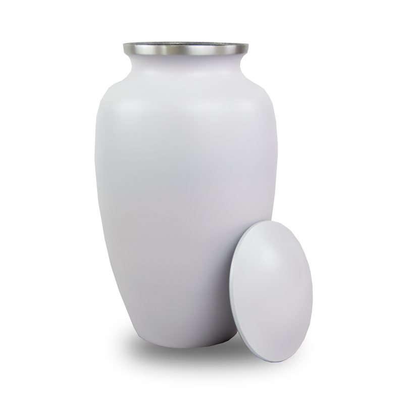 White Classic Cremation Urn