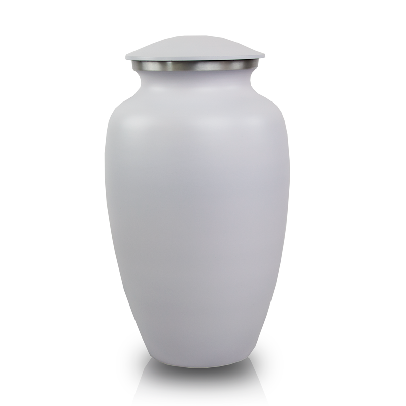 White Classic Cremation Urn