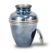 Blue Banded Cremation Urn