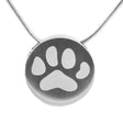 Paw Print Cremation Necklace - Pewter