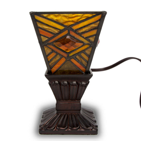 Mission Style Cremation Memory Lamp- Amber