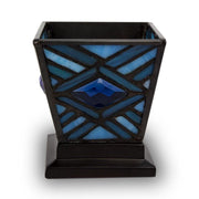 Mission Style Cremation Keepsake Candle Holder- Indigo Blue