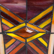 Ruby Mission Style Stained Glass Cremation Urn