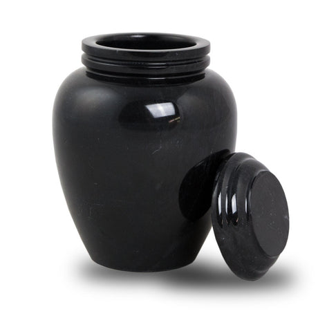 Black Marble Cremation Urn - Extra Small