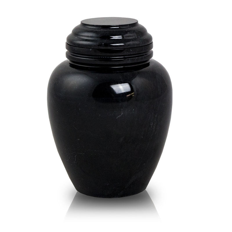 Black Marble Cremation Urn - Extra Small