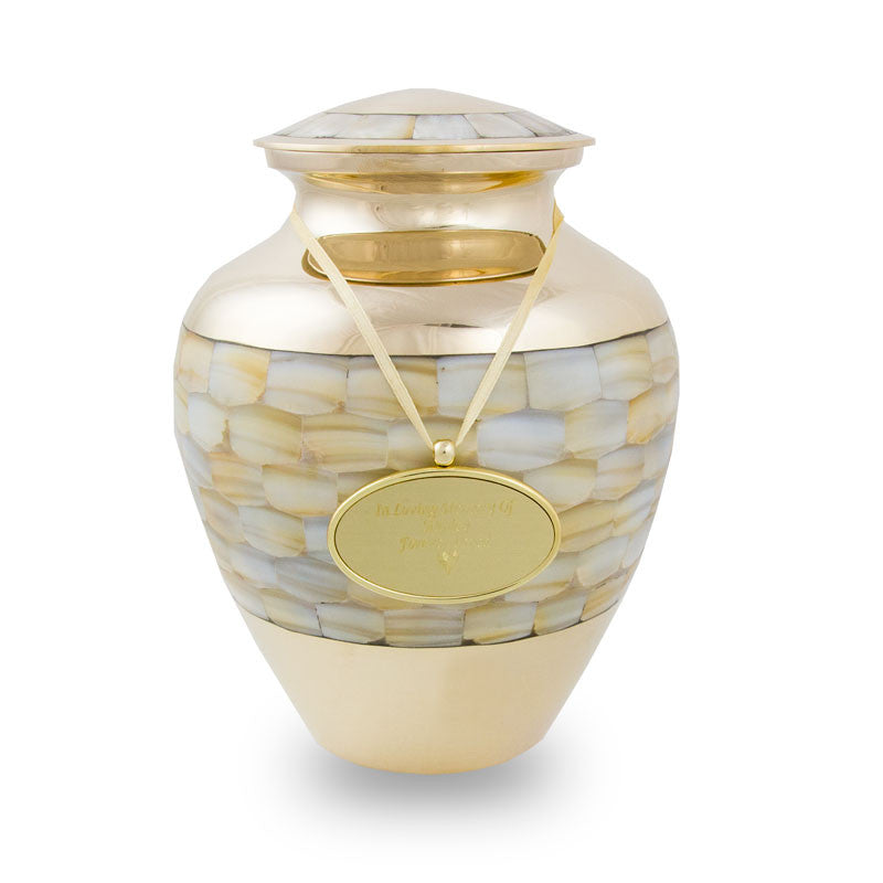 Elite Mother of Pearl Cremation Urn - Large