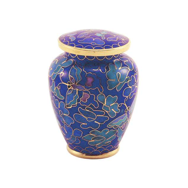 Nouveau Butterfly Cloisonné Keepsake Urn