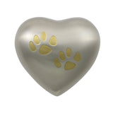 Odyssey Pet Paw Heart Keepsake - Pewter