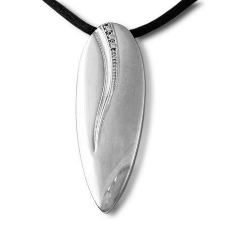 Diamond River Cremation Pendant - Sterling Silver