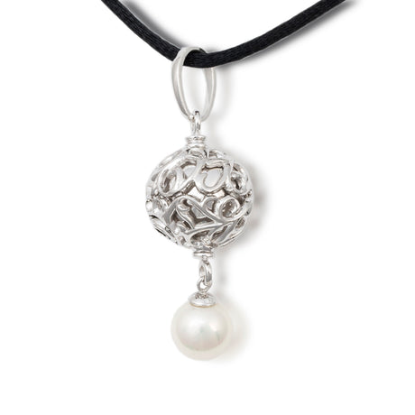 Filigree Pearl Cremation Pendant