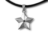 Star Cremation Pendant - Sterling Silver