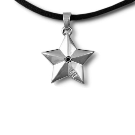 Star Cremation Pendant - Sterling Silver