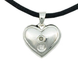 Sparkling Heart Cremation Pendant - Sterling Silver