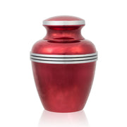 Red Banded Cremation Urn - Medium