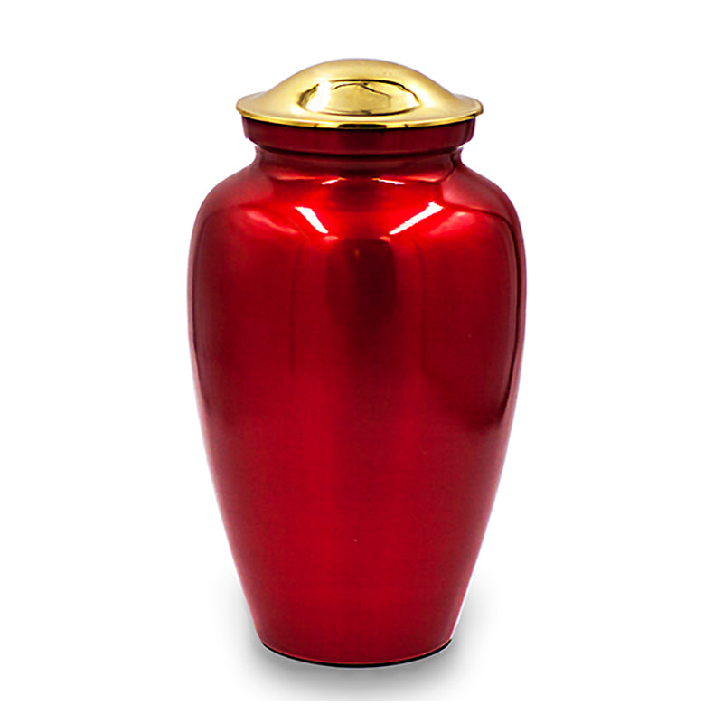 Deep Red Cremation Urn - Large