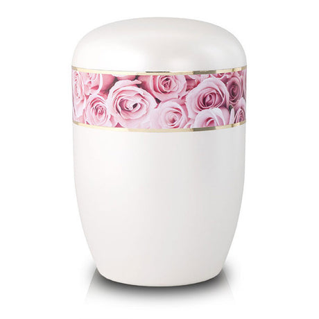 Pink Roses Biodegradable Cremation Urn