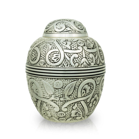 Silver Embossed Pet Urns - Small