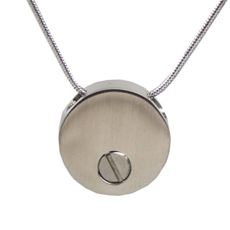 Bronze Disc Cremation Necklace