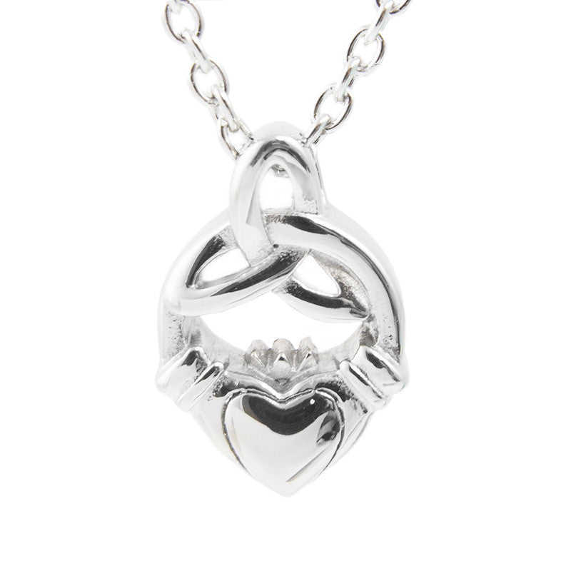 Silver Claddagh Cremation Necklace