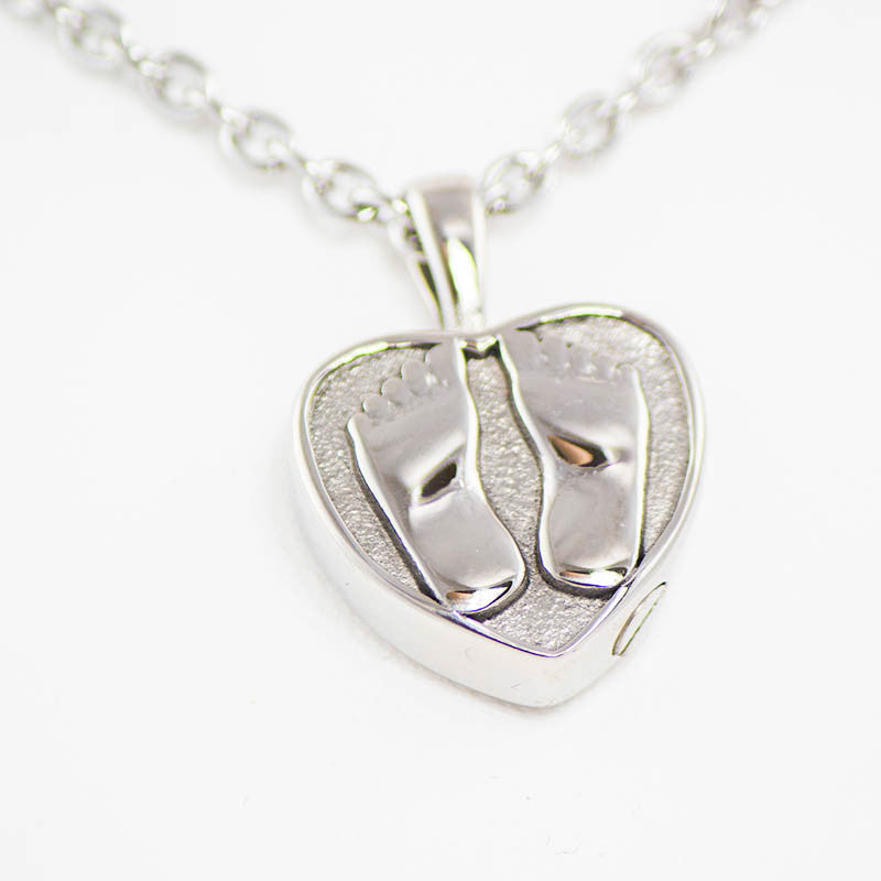 Baby Feet Cremation Necklace
