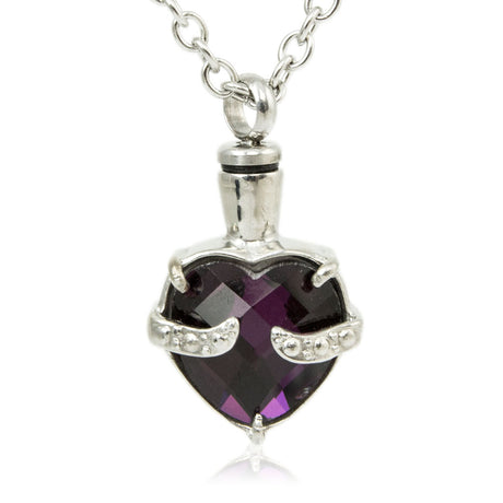 Byzantium Heart Cremation Urn Necklace