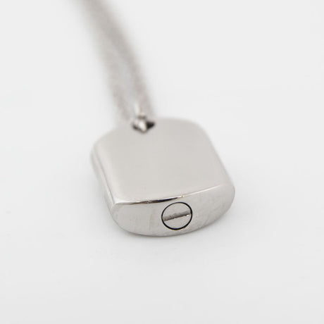 Dog Tag Cremation Pendant - Stainless Steel