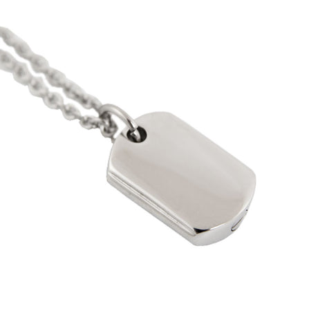 Dog Tag Cremation Pendant - Stainless Steel