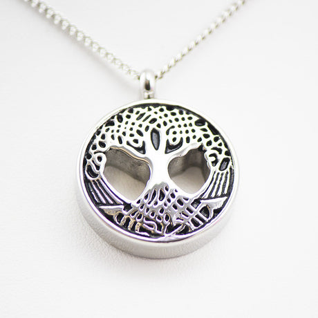Cremation Urn Necklace for Ashes - Sacred Tree
