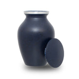 Two-Tone Dark Blue Classic Cremation Urn - Keepsake