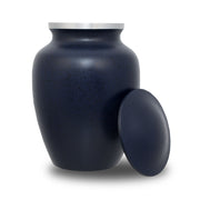 Two-Tone Dark Blue Classic Cremation Urn - Medium