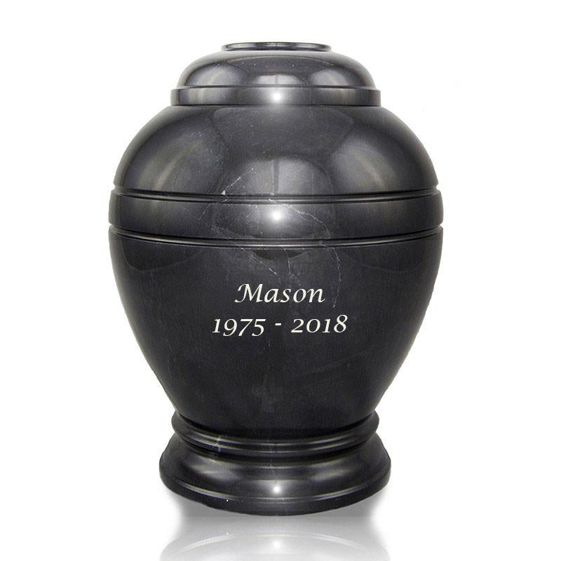 Midnight Marble Cremation Urn - Large