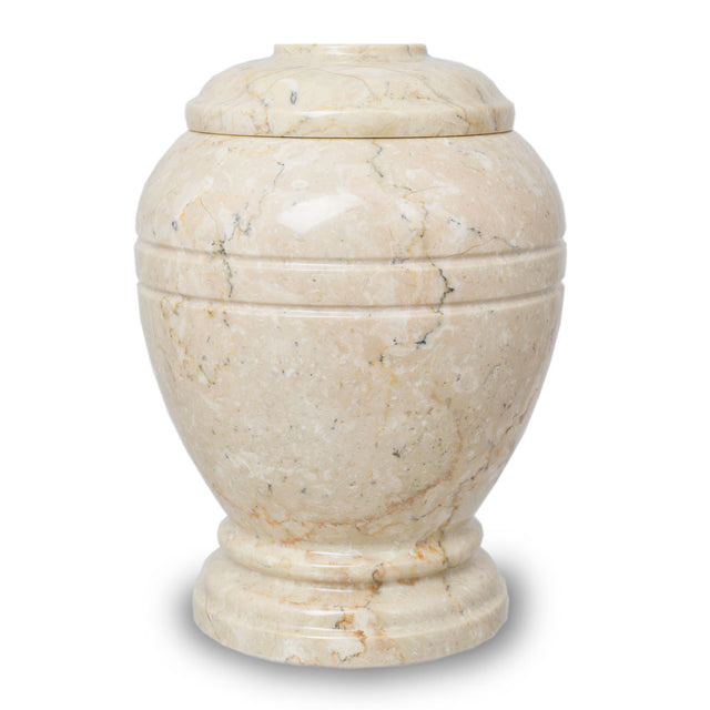 Ringed Alluvium Marble Cremation Urn - Extra Small