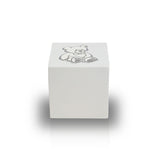 Baby White Teddy Bear Infant Cube Urn